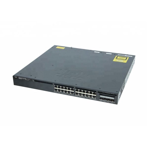 POE 24 Port Cisco Catalyst 3650 Gigabit Lan Switch WS-C3650-24PS-E