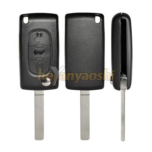 Quality Blank Flip Key Shell For Fiat Remote 3 Buttons Middle VAN Shell Replacement for sale