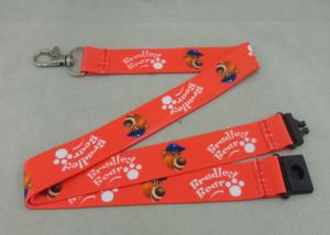 China Heat Transfer Promotional Lanyards Shot Straps Red Printed Lanyards wholesale