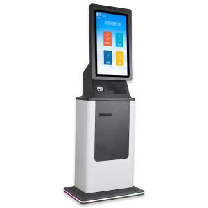 China 21.5 Inch Self Service Kiosk Touch Screen Vertical Terminal White Query Card wholesale