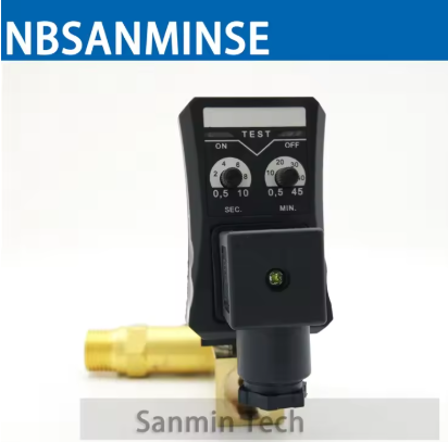 SR-G-15 4Mpa G 1/2 High Pressure Solenoid For Electronic Drain Valves Air Compressor Valve Brass Solenoid Drainer NBSANMINSE