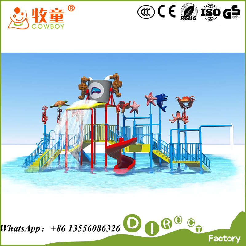 Children Water Play Equipment Fiberglass Material Kids Water Park , Funny Water Play Area