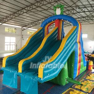China Attractive PVC Inflatable Bouncy Slide Outdoor Mini Size Frog Inflatable Playground Slide on sale