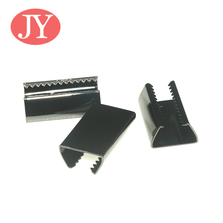jiayang aglet metal gun color 25mm flat cord laser logo metal tipping for hoodies