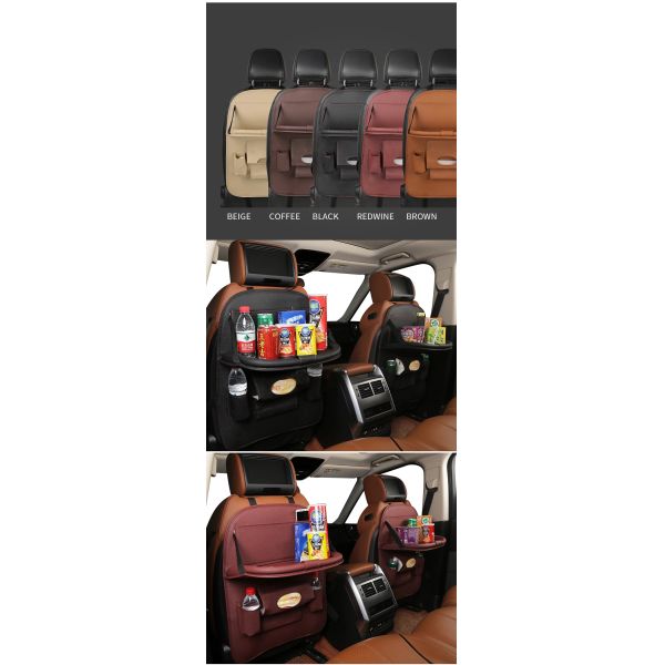 Multifunctional Back Seat Tool Organizer , PU Leather Hanging Car Organizer 67 * 43cm