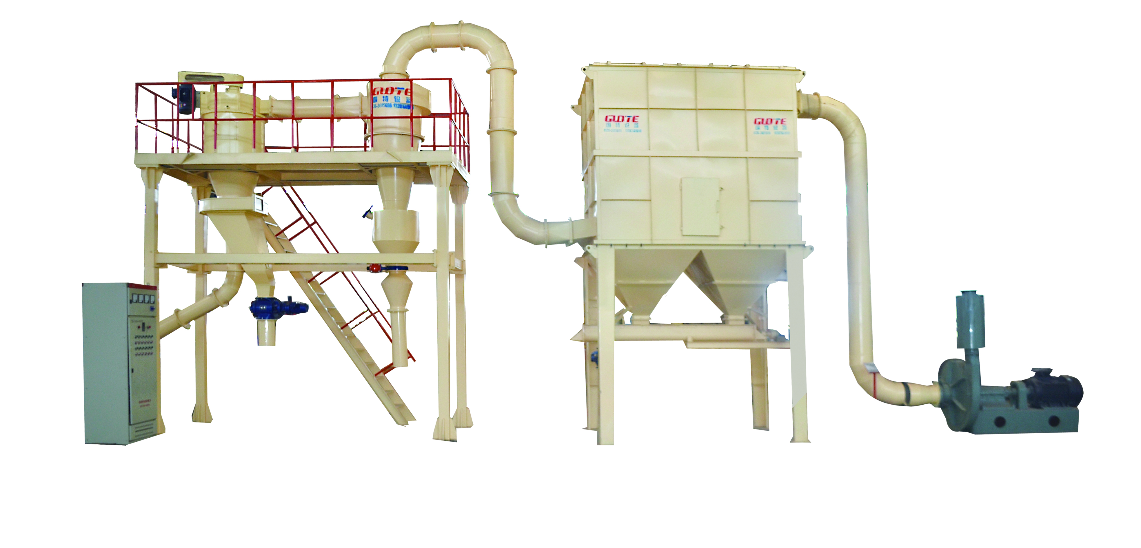 Fine Powder Cyclone Air Classifier Separator Machine with High Rotating Speed Gearbox