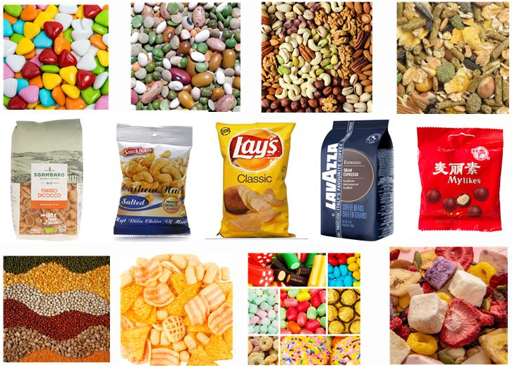 Automatic Vertical Bag Packing Machine Multihead For Grain Nut Puff Chip