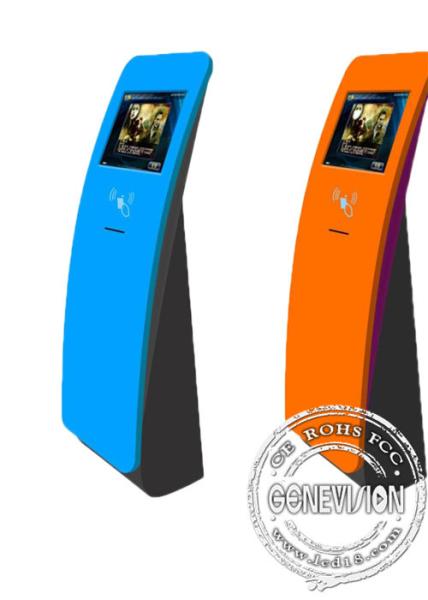 Quality Interactive touch screen kiosk floor stand with card reader for sale