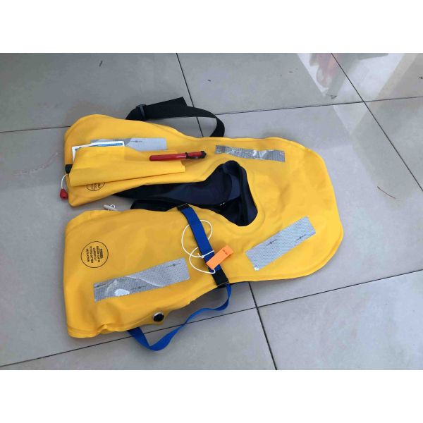 CCS, EC, MED Approved SOLAS 150N Manual/Automatic Inflating Double Chamber Inflatable Life Jacket
