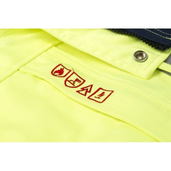 99% Cotton Anti Static FR Work jacket With Reflective Tape , HIVIS FR Work jacket Mens