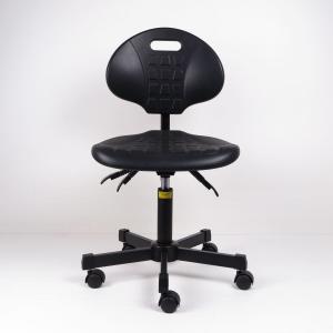 Black Polyurethane Foam Ergonomic Lab Chairs With Back Support Non Slip Surface