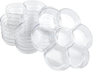 7L X 7W Transparent Kids Plastic Paint Tray Holder For Oil Watercolor Painting