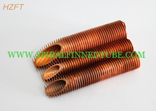 Hot Water Tanks Low Copper Finned Tube Fitting Vibration Resistance Inner Dia 19.72mm