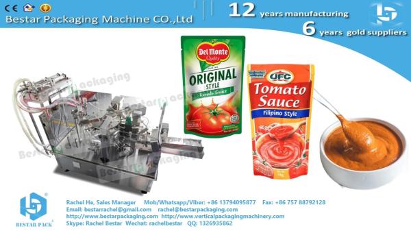 Quality Bestar doypack machine for zipper bag with two rotor pumps and 8 working station for sale