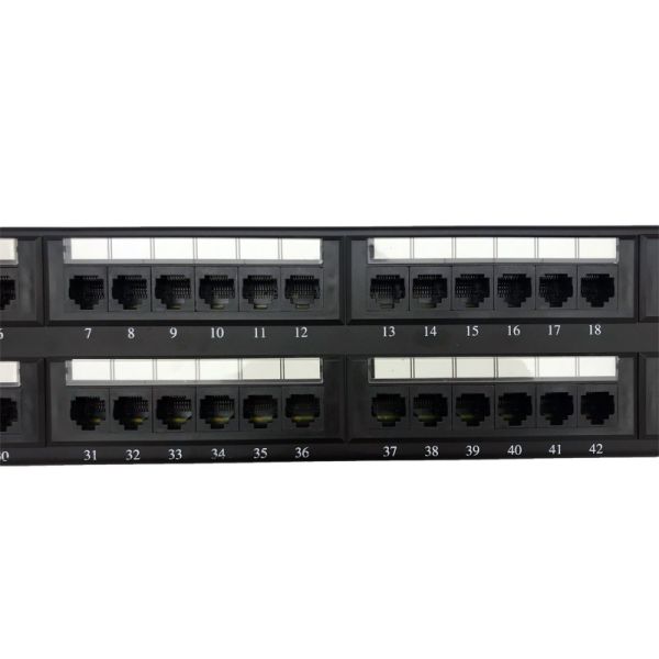 Modular 48 Port Cat6 Patch Panel Cold Rolled Steel For Network Cabling System