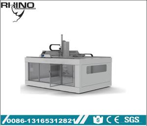Full Cover 5 Axis CNC Wood Milling Machine , 3D Mould Multi Axis CNC Router