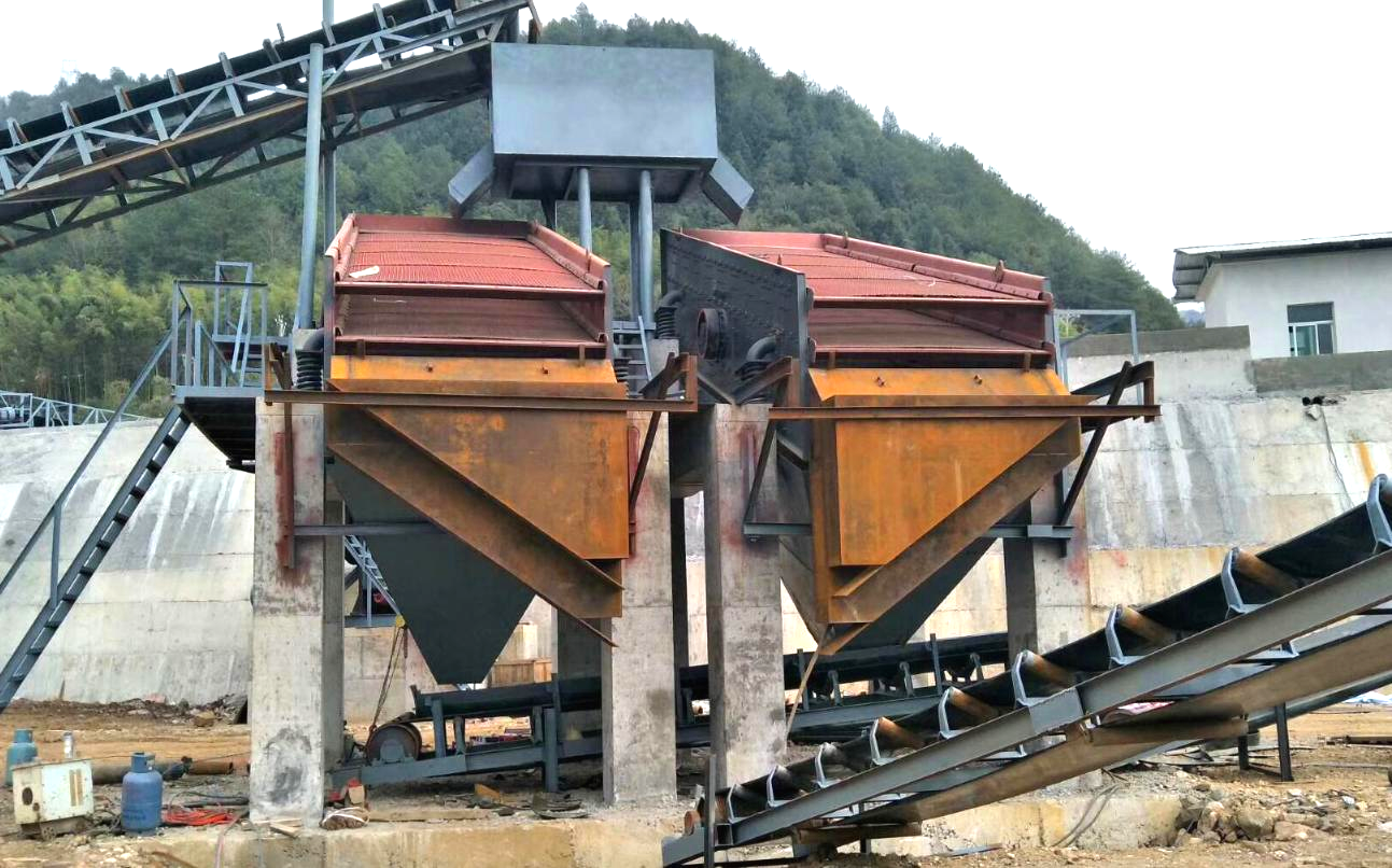 Y1548 970r Min Vibrating Screen Machine Sand 4kw Beneficiation Belt