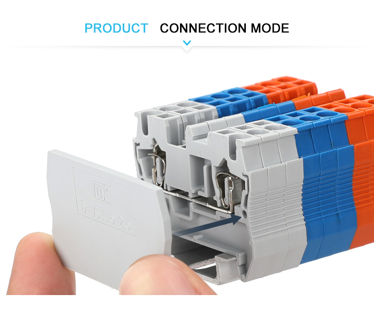 D-PTV 2.5/4 End Cover For Lateral Conductor Routing PTV 2 Push-in Wire Connector Electrical DIN Terminal Block