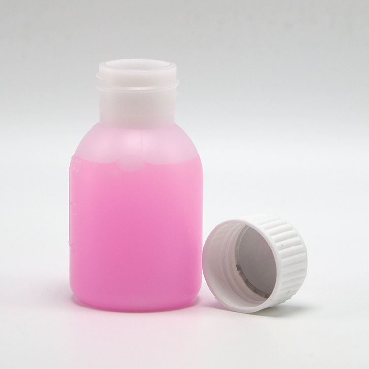 PE Syrup Bottle 60mL/2oz in White/Blue Opaque Color for Customized Color Options