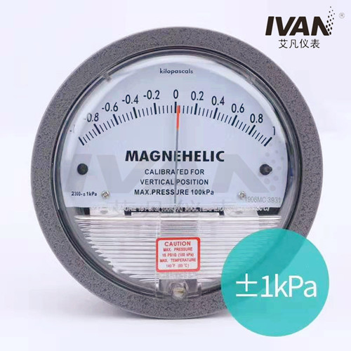 4" Dial Size Differential Pressure Meter for Measuring Pressure Differences up to 1.5kpa