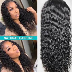 China 250% Density Full Lace Human Hair Wigs Brazilian Water Wave wholesale