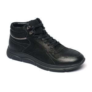 China Pigskin Lining Black Men'S Casual Waterproof Boots wholesale