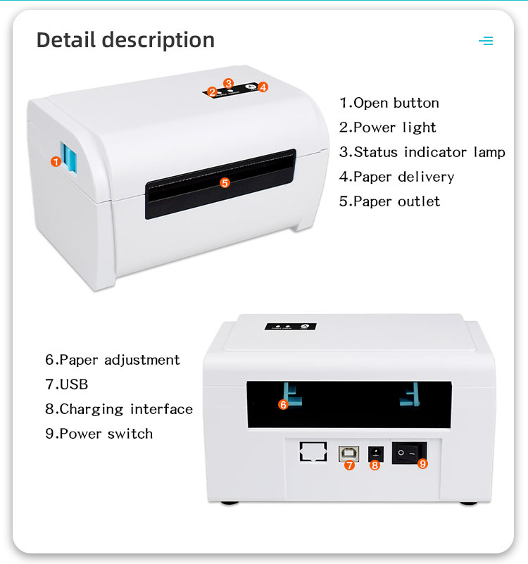 Desktop Thermal Label Printer with 160mm/s Black Print Speed and USB / LAN / Bluetooth