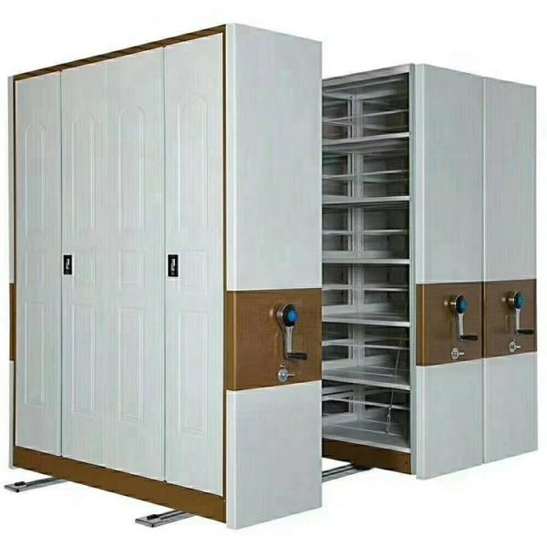 Quality 0.8MM Steel KD Structure 6 Layer Office Mobile Shelving for sale