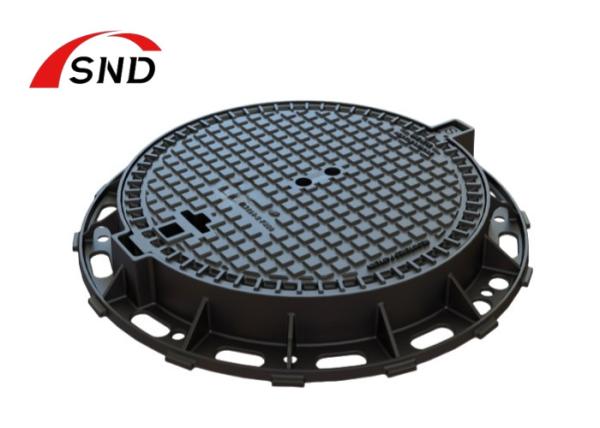 Quality D400 Extra Heavy Duty Hinged Round Access Cover With Round  And Square Frame for sale
