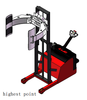 1.5 Ton 1 Ton All Electric Pallet Stacker 1500kg 3 Meter Forklift Stacker Forklift with Paper Roll Clamps