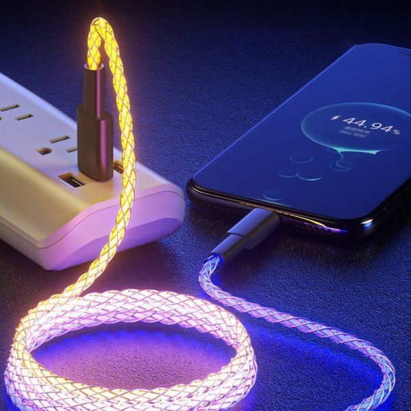 CC60W LED Multi Function Charging Cable USB To Lightning / Type C Fast Charing Cord