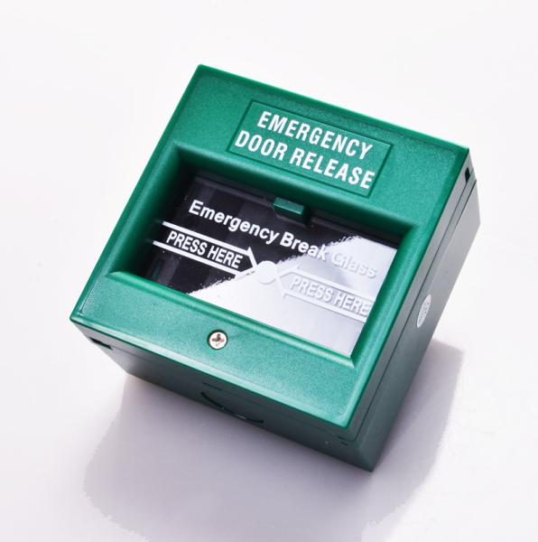 Quality DPDT White Break Glass Call Point Emergency Exit Push Button With Changeable Glass for sale