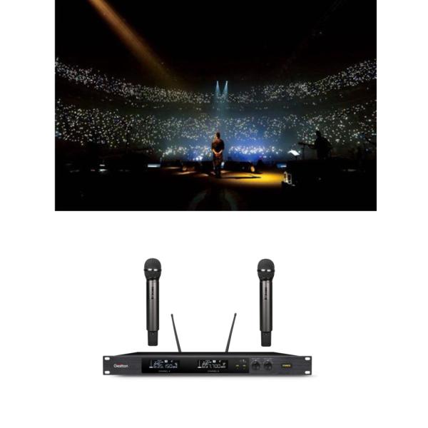 Quality Rechargeable Bodypack Wireless Microphone System Headset / Stand / Lavalier Lapel for sale