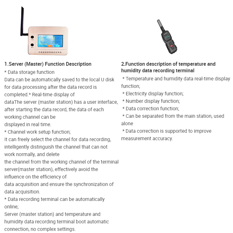 25mm*36mm*98mm Zigbee Wireless Temperature and Humidity Routing Check System for Data