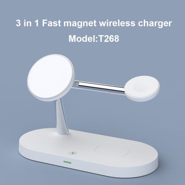 Plastic Type C Night Lamp Wireless Charger With Wireless Charging