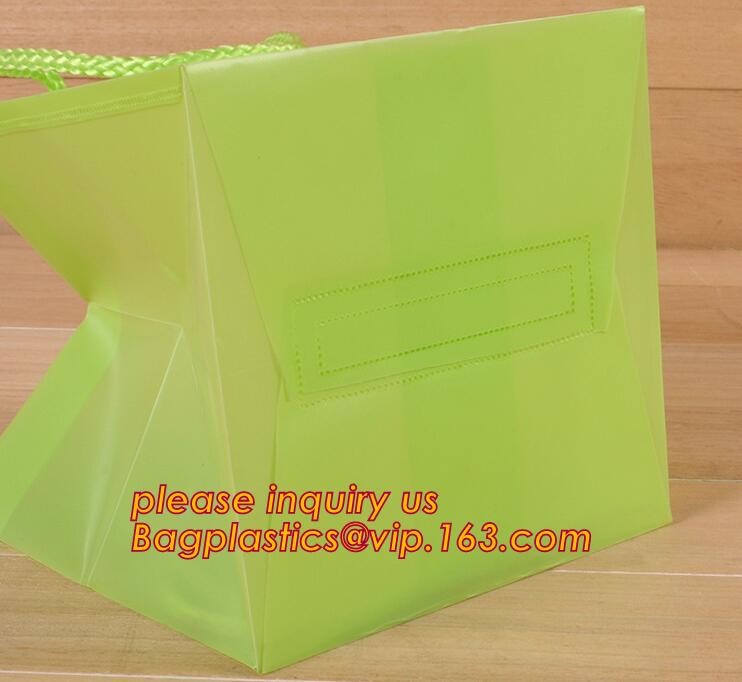Promotional customized high quality soft loop plastic cloth bag,manufacturer custom soft loop handle polyethylene PE pla