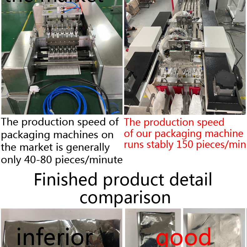 Automatic Mask 4 Side Seal Packaging Machine 150 Pcs/Min Face Mask Packing Equipment