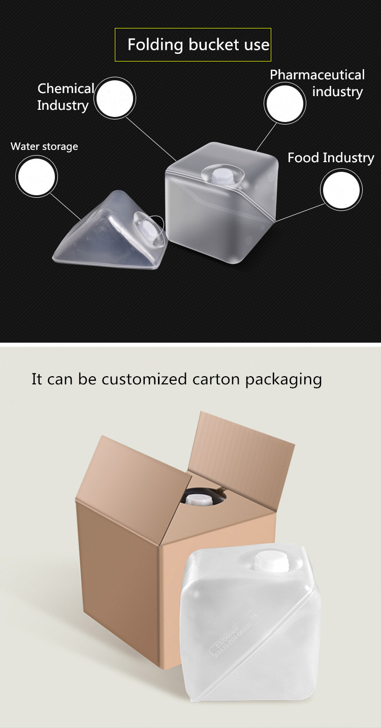 UMETASS Never Leaking LDPE Foldable Plastic Tap Water Container Jerry Can 5L 10L 20L