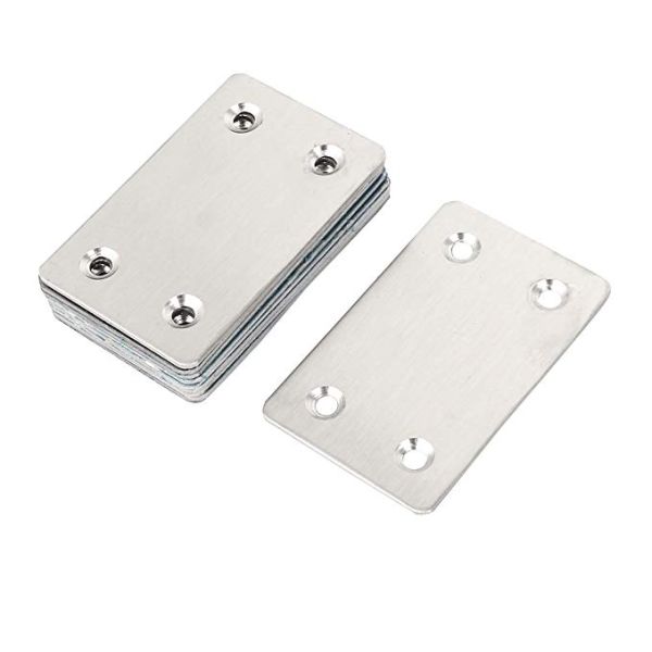 Powder Coated 1.5mm Thickness Straight Mending Metal Flat Bracket Plates Fixing Corner Brace