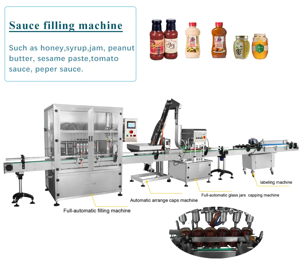 Electric Pneumatic Driven FK-JL6 Honey Paste Bottle Packing Piston Filling Capping Machine