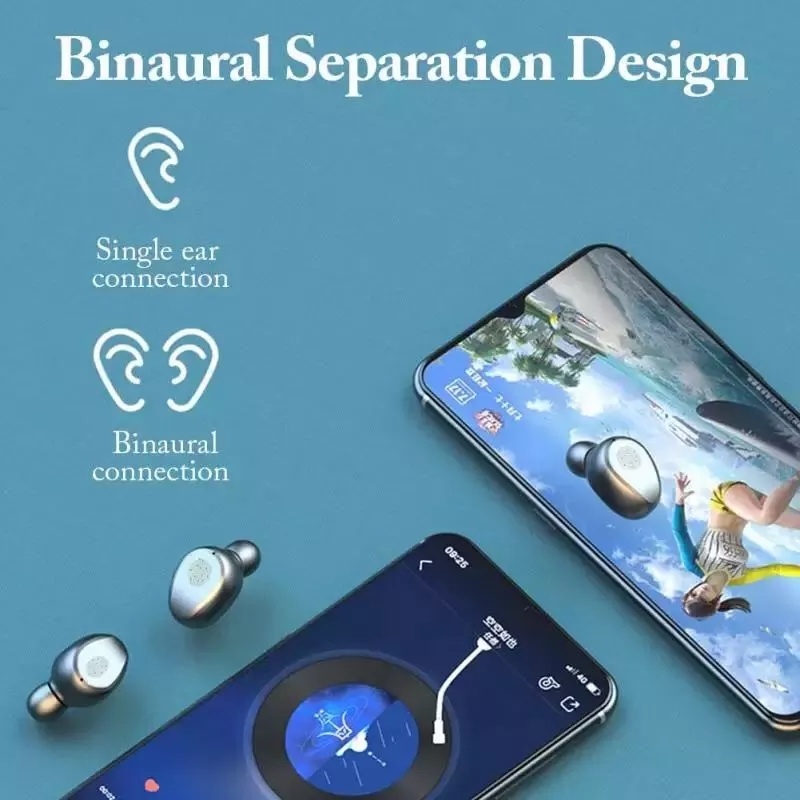New F9 LED Power Display Smart Touch Earbuds Tws Sound Speaker True Wireless Headset Headphone (with 2000mAh Power Charging Case)