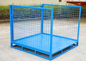 Detachable Side Pallets Cage Stillage Crates With Wire Mesh Panel