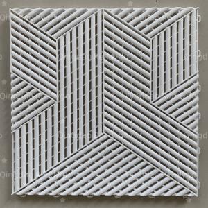 China 3D Textured Black PP Interlocking Garage Floor Tiles for Workshop and Basement wholesale