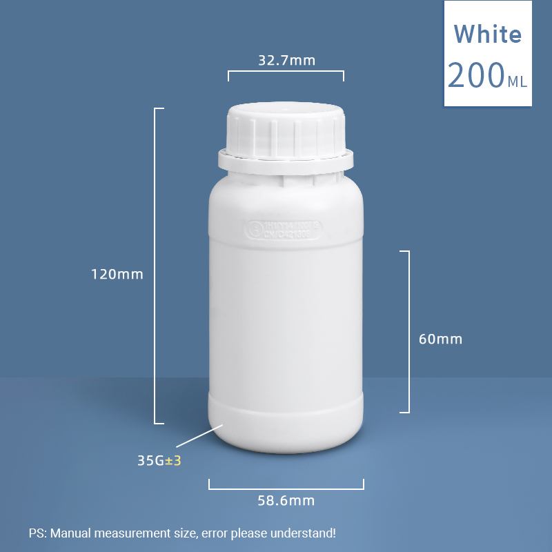HDPE Plastic Fluoride Transparent Reagent Bottle 1000ml 1L For Chemical Packaging