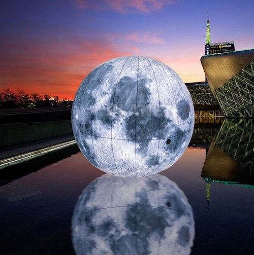 Decoration Used Giant Advertising Inflatable Moon Model With Led Light Large Inflatable Moon Balloon