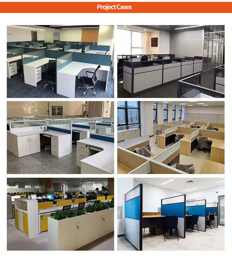 Modular 2 4 6 Office Desks Modern Linear Workstation Office Cubicles Work Station