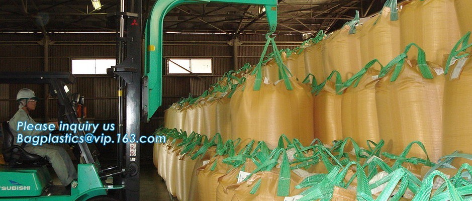 polypropylene woven plastic jumbo bag pp big bag for sand, building material, 500kg-1000kg PP Woven Jumbo Bag Big Bag wi