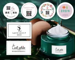 Custom Cosmetic Jar Labels Container Coated Paper PS Version Printing