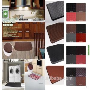 China Black Grid pattern pu anti fatigue mat with NBR foam wholesale