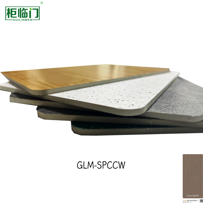 High Density SPC Crystal Wall Panel Rigid Core Stable Non Deformable